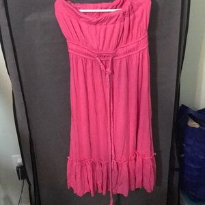 Pink tube top dress